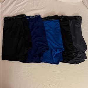 Hanes Men's Boxer Briefs - Black, Navy, and Royal Blue